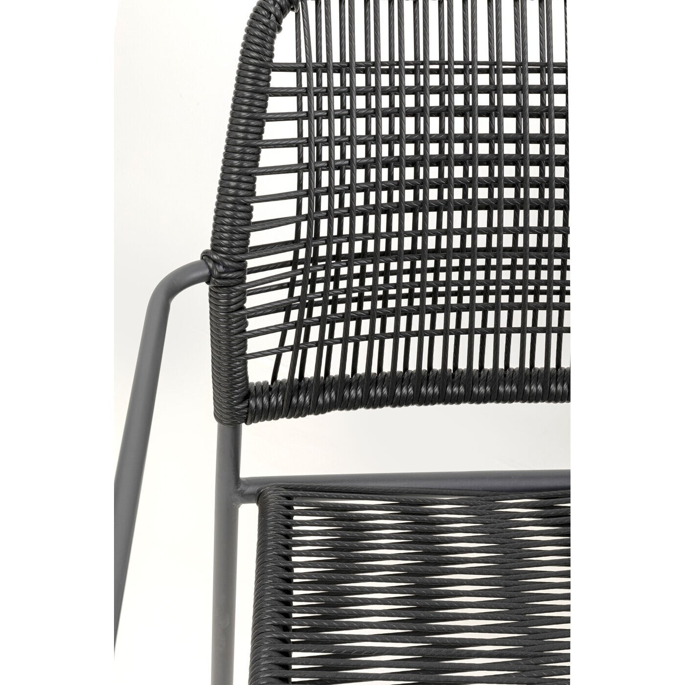 Ensemble de jardin Madagascar table et 4 chaises anthracite Kare Design