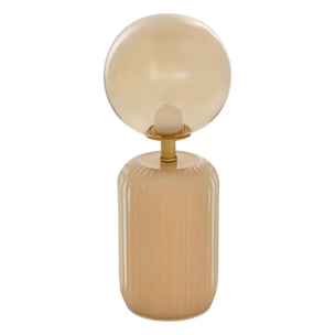 Lampe LED Marika ronde H.24cm beige