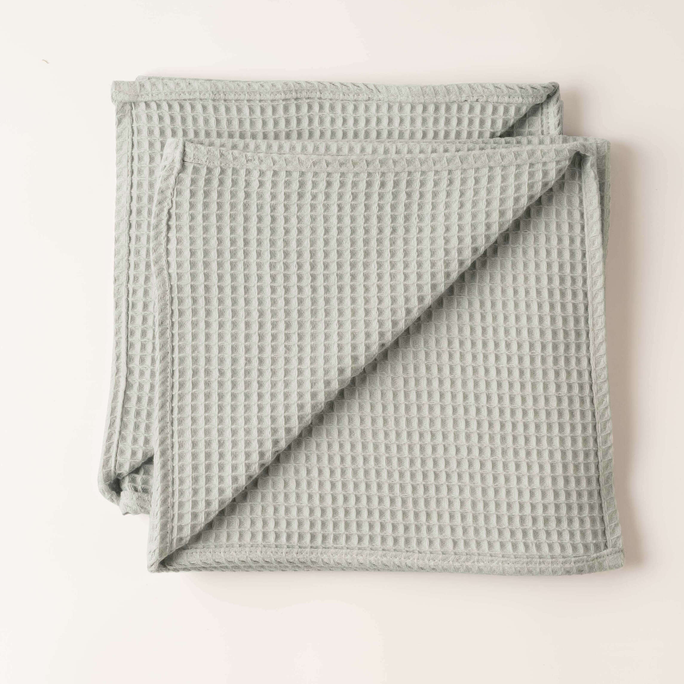 Pack 2 serviette Waffle Vert eau 45x45 cm