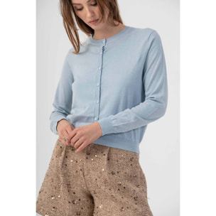 Kocca - Maglia cardigan con bottoni in nuance Donna