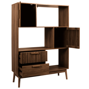 Bibliothèque - HOME DECO FACTORY - Klaus - Élégante - Marron