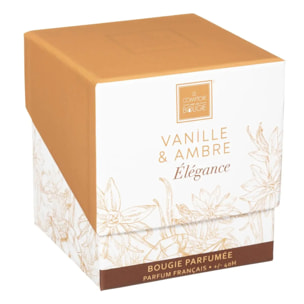 Bougie parfumée Maël 190g pot verre vanille et ambre