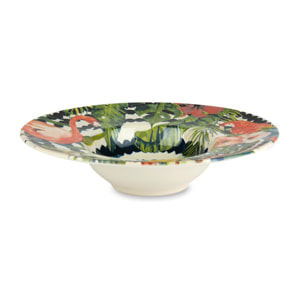 Set de 6 assiettes creuses Excelsa – Tropical Chic, Céramique Multicolore