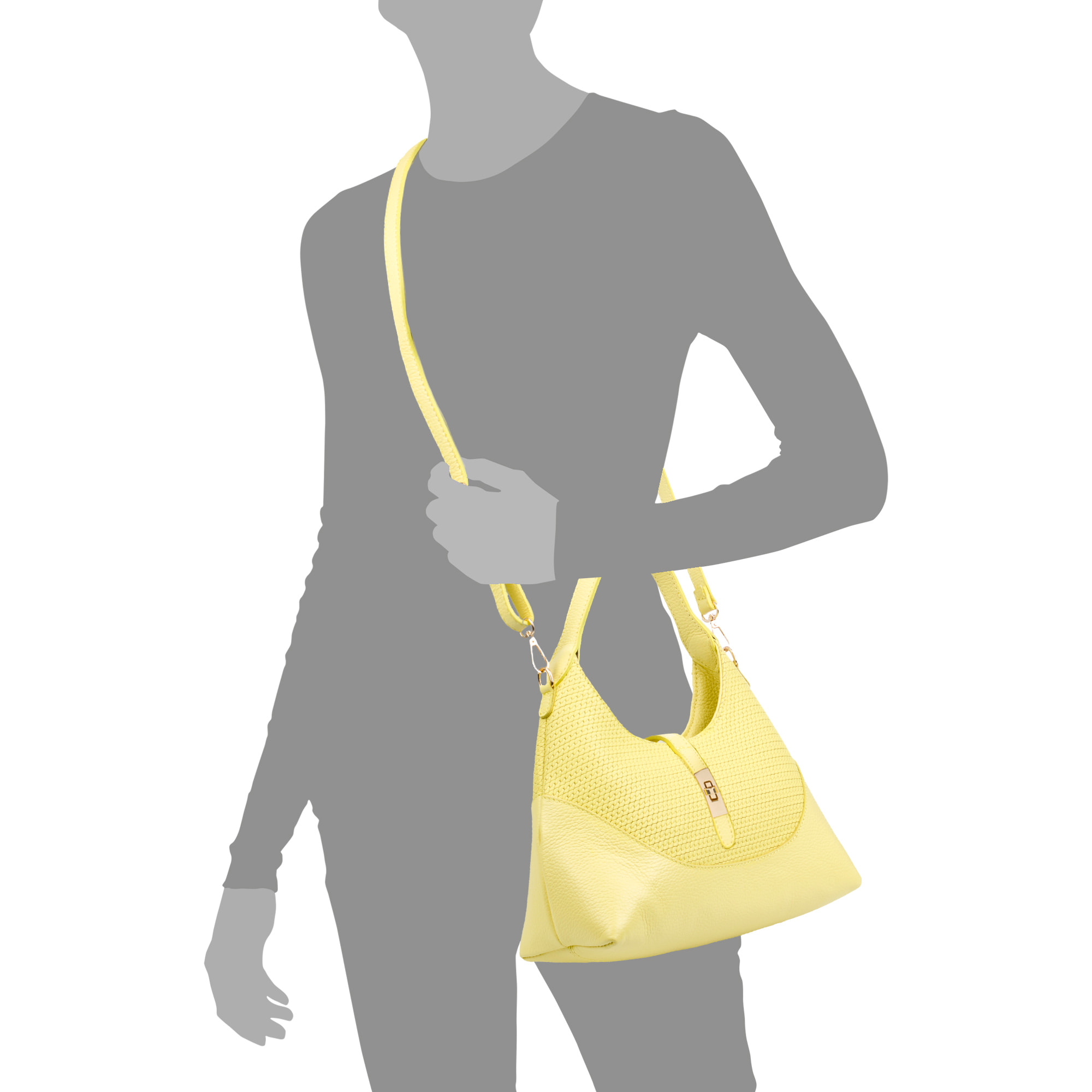 Belgioioso Borsa a spalla donna. Pelle autentica finitura Dollaro stampato