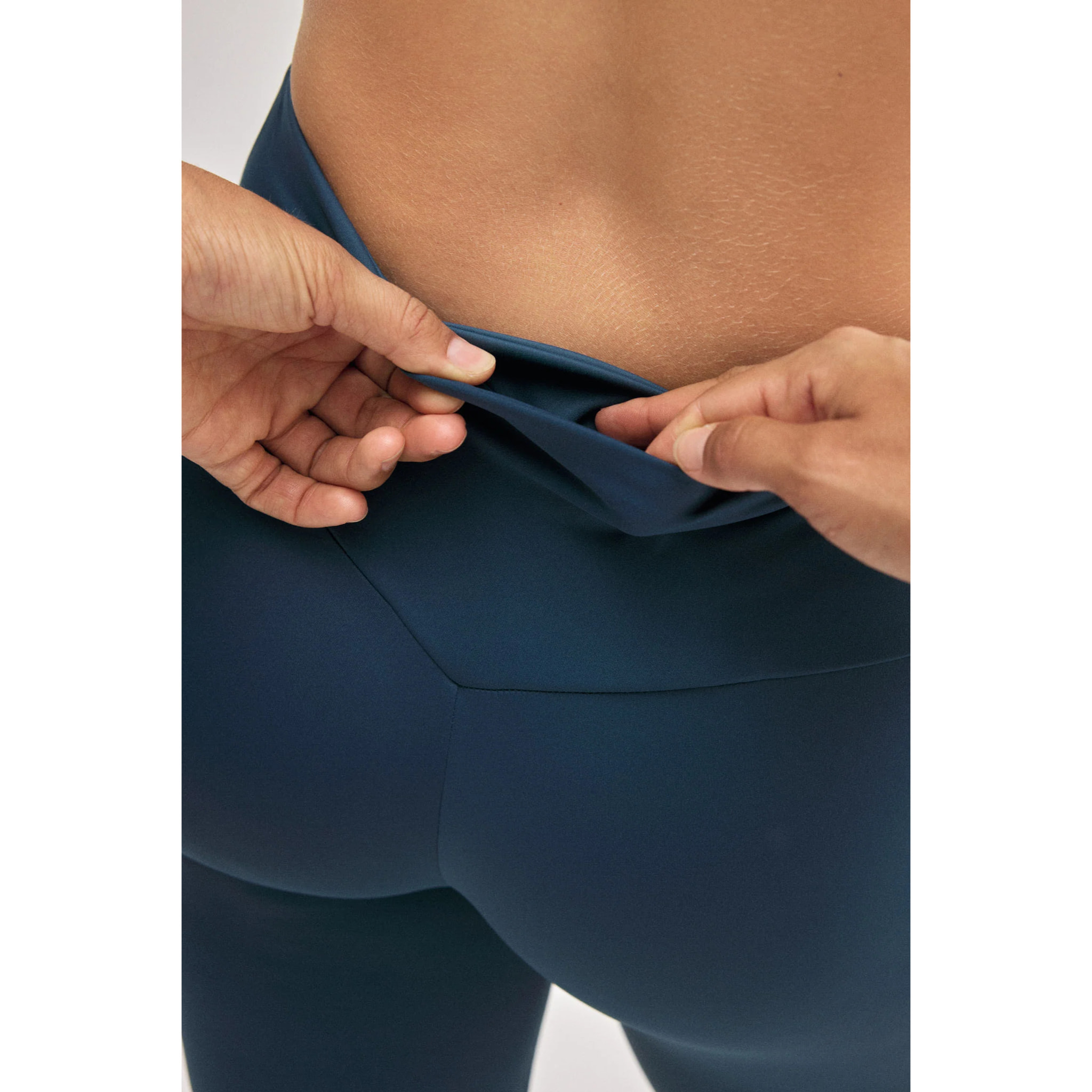 Leggings sportivi effetto push-up con blocchi di colore blu
