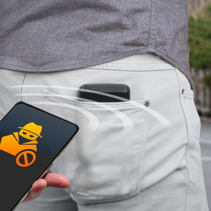 Portafoglio con blocco RFID e power bank Sbanket - nero - 11,3x7x1,6 cm