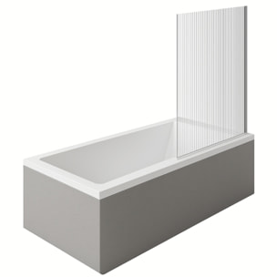 Baignoire droite Starck 160 x70 cm + Pare bain droit AURYS Raywall chromé