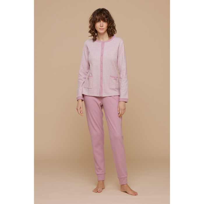 Pigiama donna punto milano piedipull Noidinotte