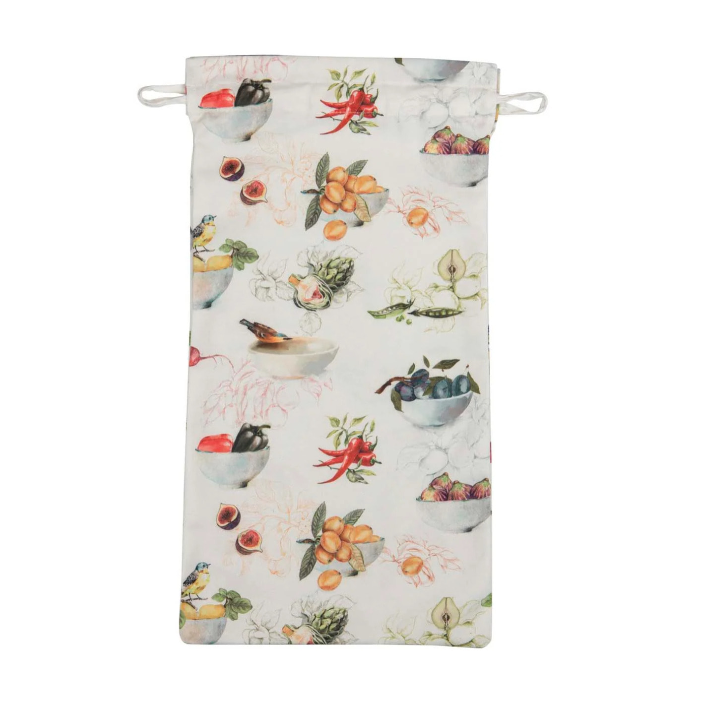 Bolsa Pan Estampado Higos Pajaros 30x60 Cm