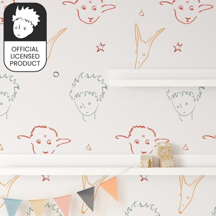 Carta da Parati Ufficiale Il Piccolo Principe Personaggi Line Art