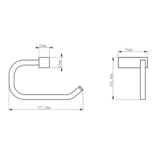 Multi porte-papier toilette, chrome (ELE26)