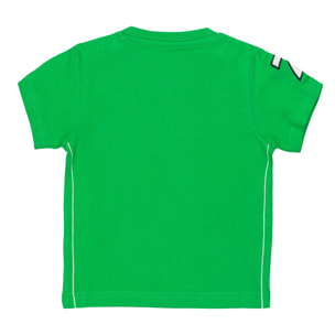 T-shirt jersey con logo davanti e ricamo su manica Polo Club St Martin Verde