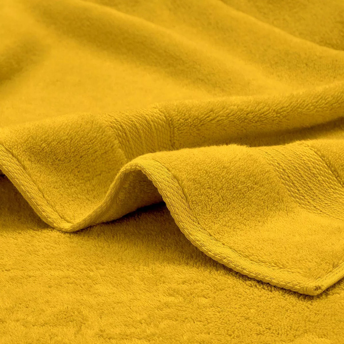 Carre avec oeillet pur coton 550 g/m² uni orange Elea safran
