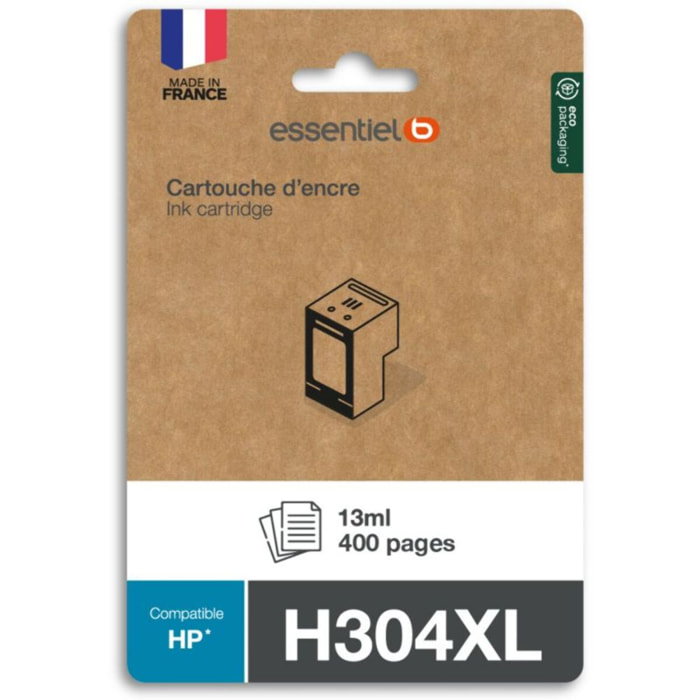 Cartouche d'encre ESSENTIELB Compatible H304 XL Haute Capacité Noire