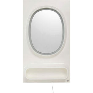 Miroir Aero LED 141x80cm blanc Kare Design