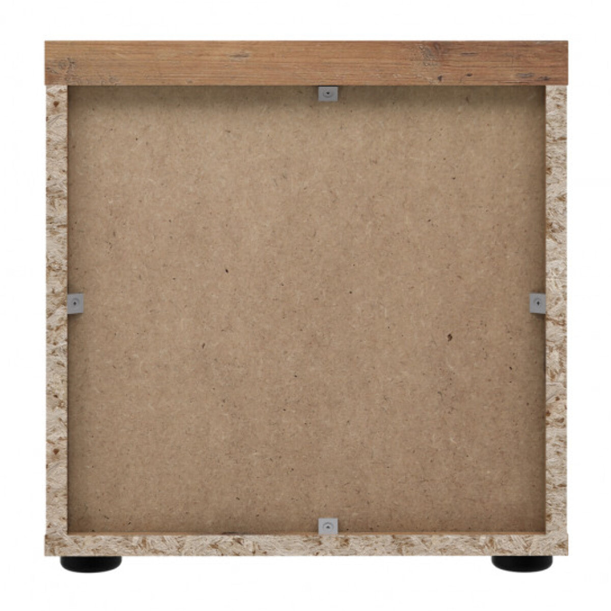 Table de chevet 2 tiroirs en bois effet vintage - TOM