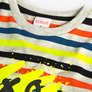 Camiseta punto listada de niño -BCI