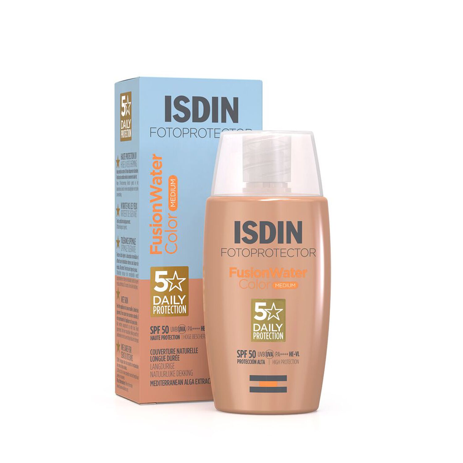 Fusion Water Color Medium - Crème solaire visage teintée pour peaux medium SPF50 50ml