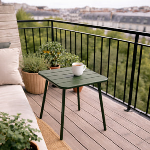 EVORA Table carrée 2 places 50x50cm vert