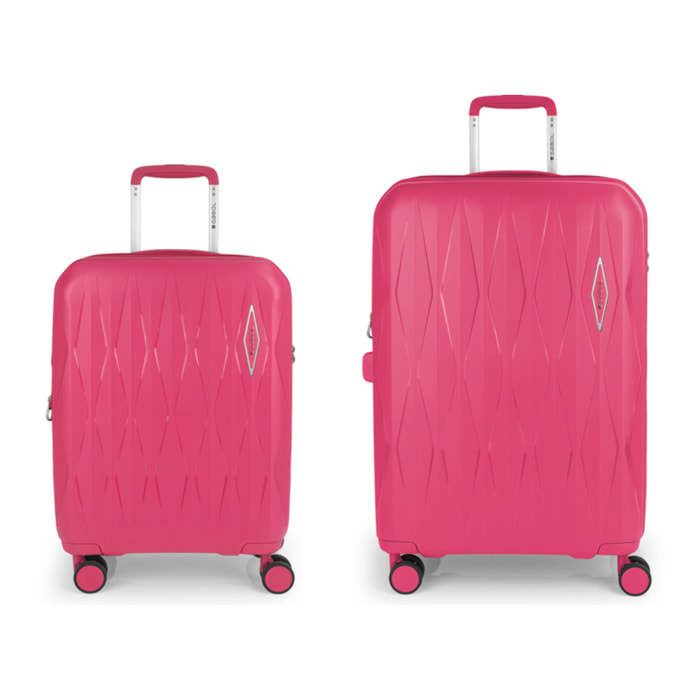 Juego de 2 maletas (cabina y mediana) rígidas, expandibles INFINITY