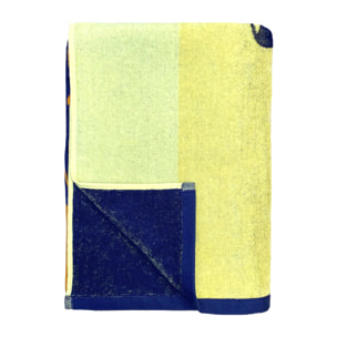 Serviette de plage éponge velours Jacquard - Sully - 90x170cm - 400g/m²