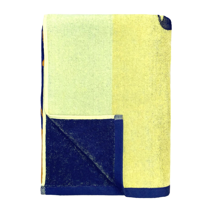 Serviette de plage éponge velours Jacquard - Sully - 90x170cm - 400g/m²