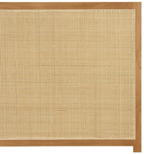 SYA - Tête de lit en rotin naturel et chêne massif pour lits 140/160cm