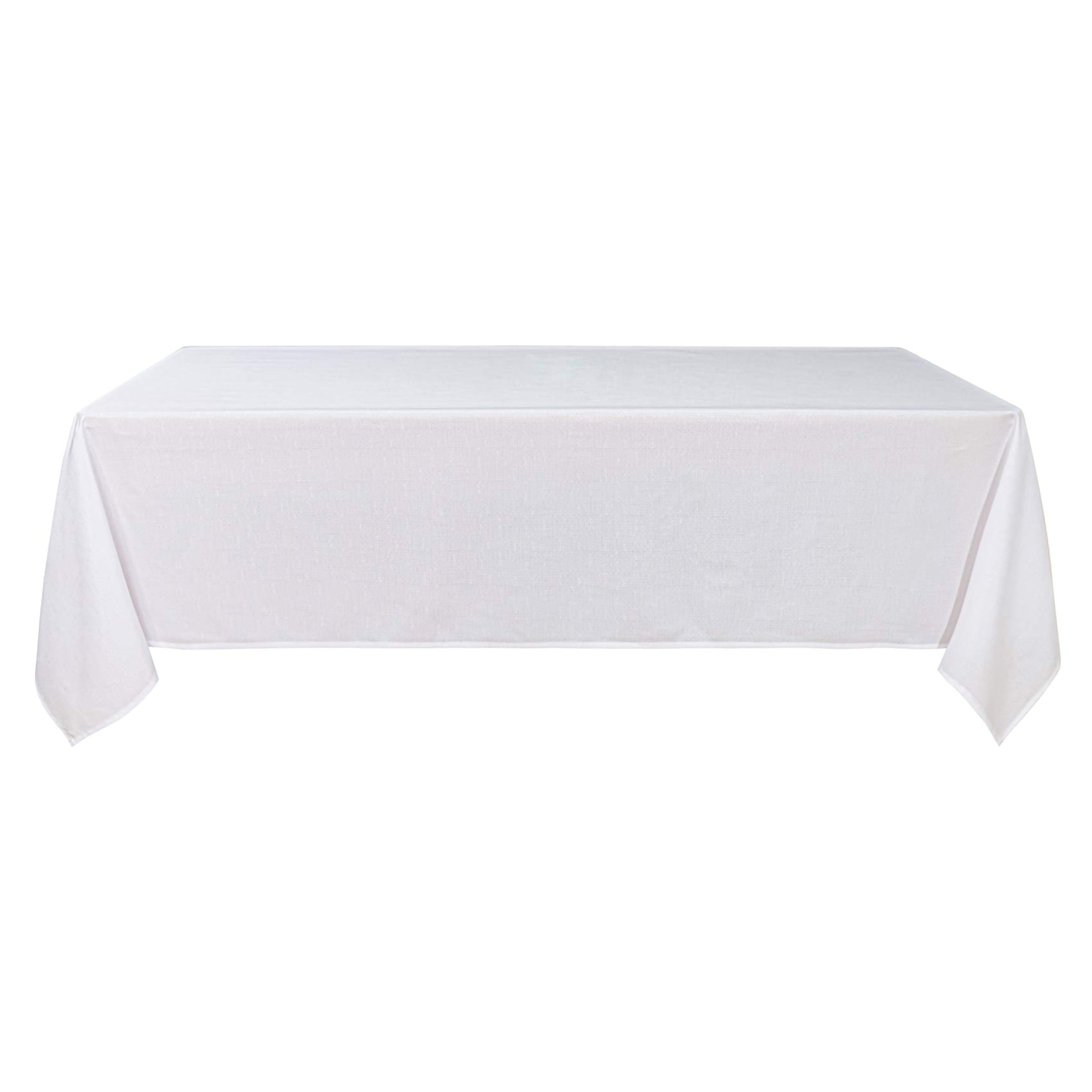 Nappe rectangulaire enduite et anti tache - Blanc
