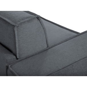 Canapé convertible "Olympe" 4 places en tissu structurel graphite