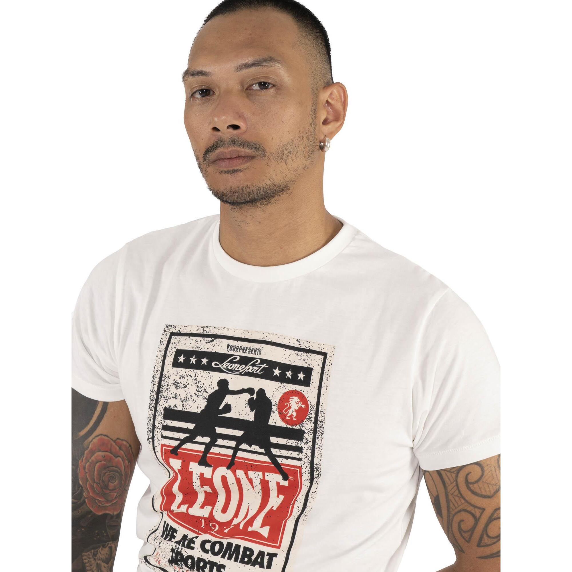 T-shirt da uomo maniche corte con stampa incontro boxe 'Metropolitan'