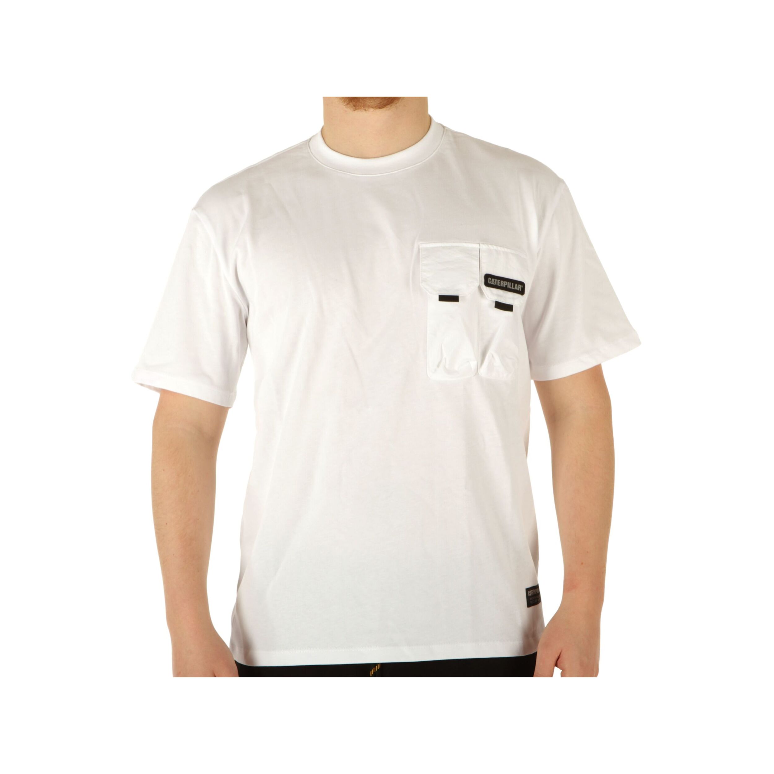 T-Shirt Caterpillar T Shirt Double Pocket White Bianco