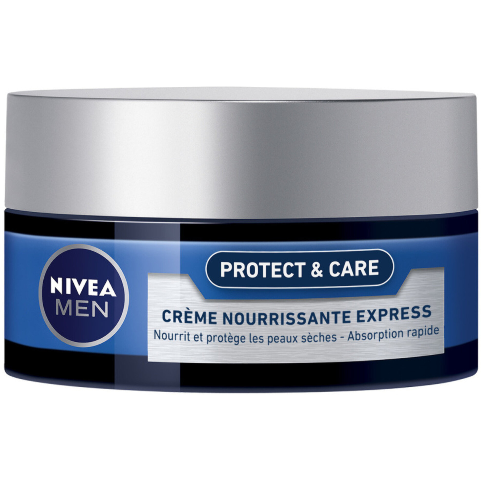 Pack de 2 - Crème nourrissante express homme NIVEA MEN aloe vera Protect & Care 50ml