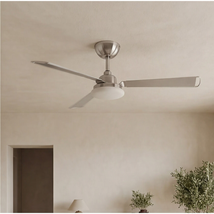 Forlight Ventilador Kudari Blanco Madera clara Blanco