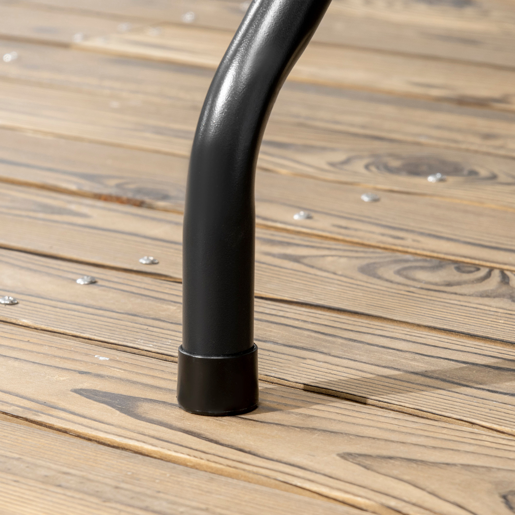 Mesa Plegable de Jardín Rectangular Portátil 180x75,5x73 cm Mesa Jardín Exterior de Acero y HDPE con Asa de Transporte para 6 Personas Carga 100 kg Gris Oscuro