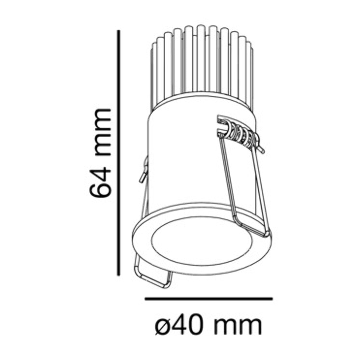 FOX 40 Incasso bianco 5W 2700K 25°