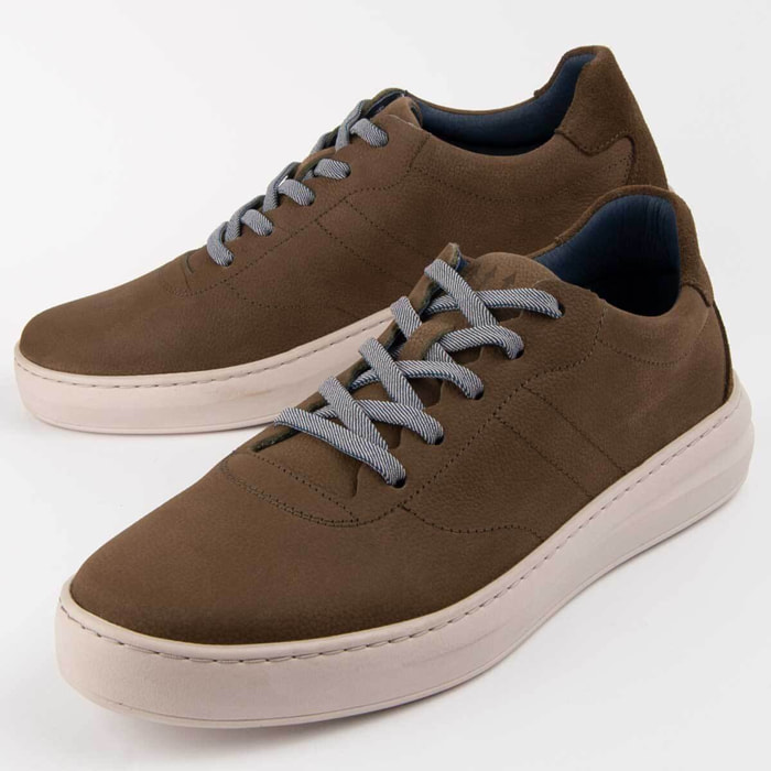 Sneaker De Piel - Verde
