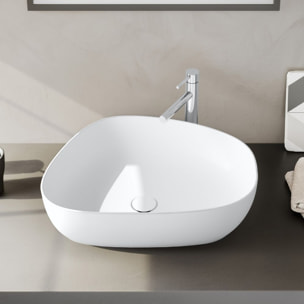 Lavabo double vasque à poser VITRA Outline, asymétrique - blanc edelweiss Haut de gamme