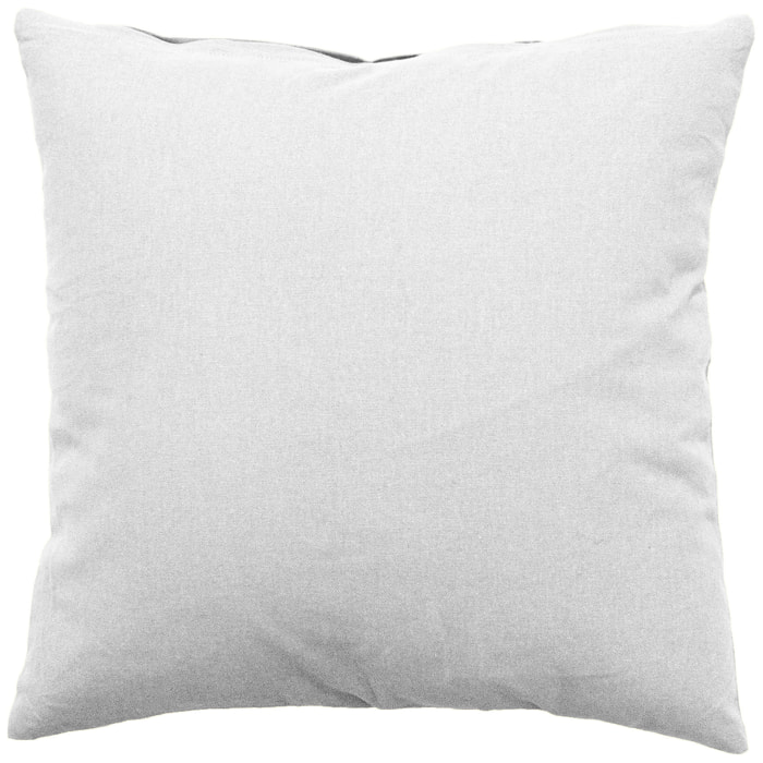 Coussin déhoussable uni en coton - Blanc