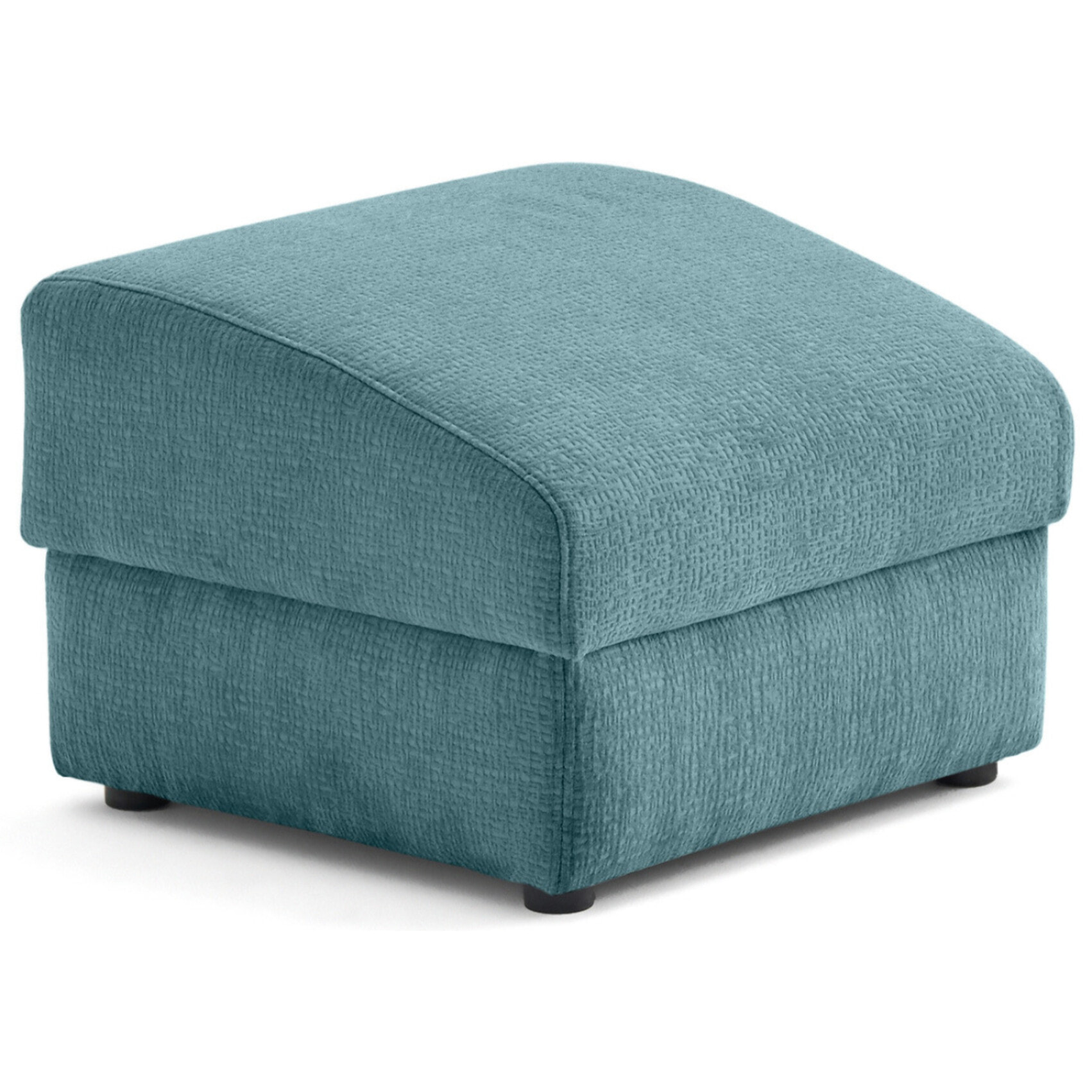 Bastille - pouf en tissu velours relief - Bleu