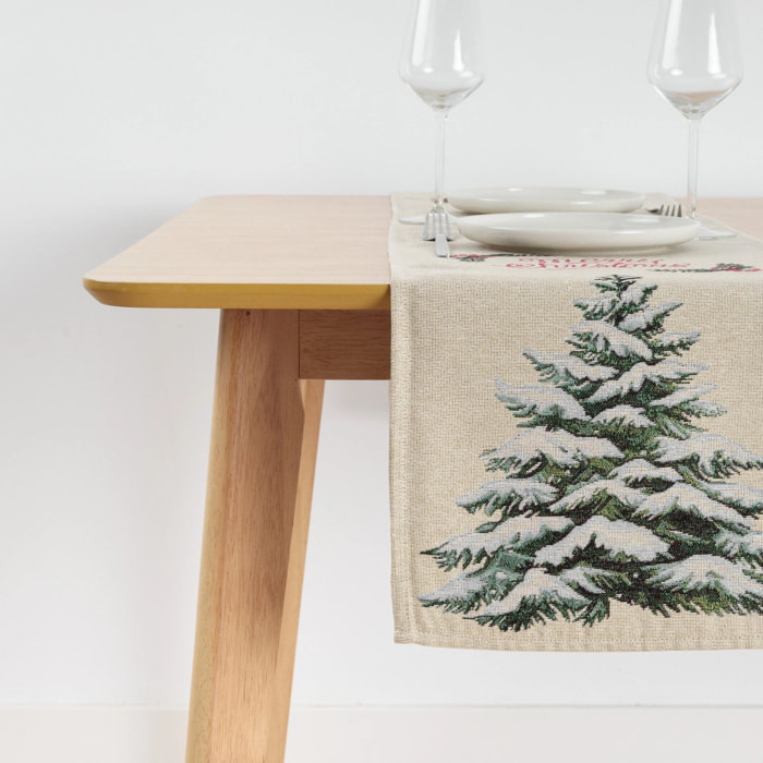 Chemin de table jacquard 33840 BEIGE