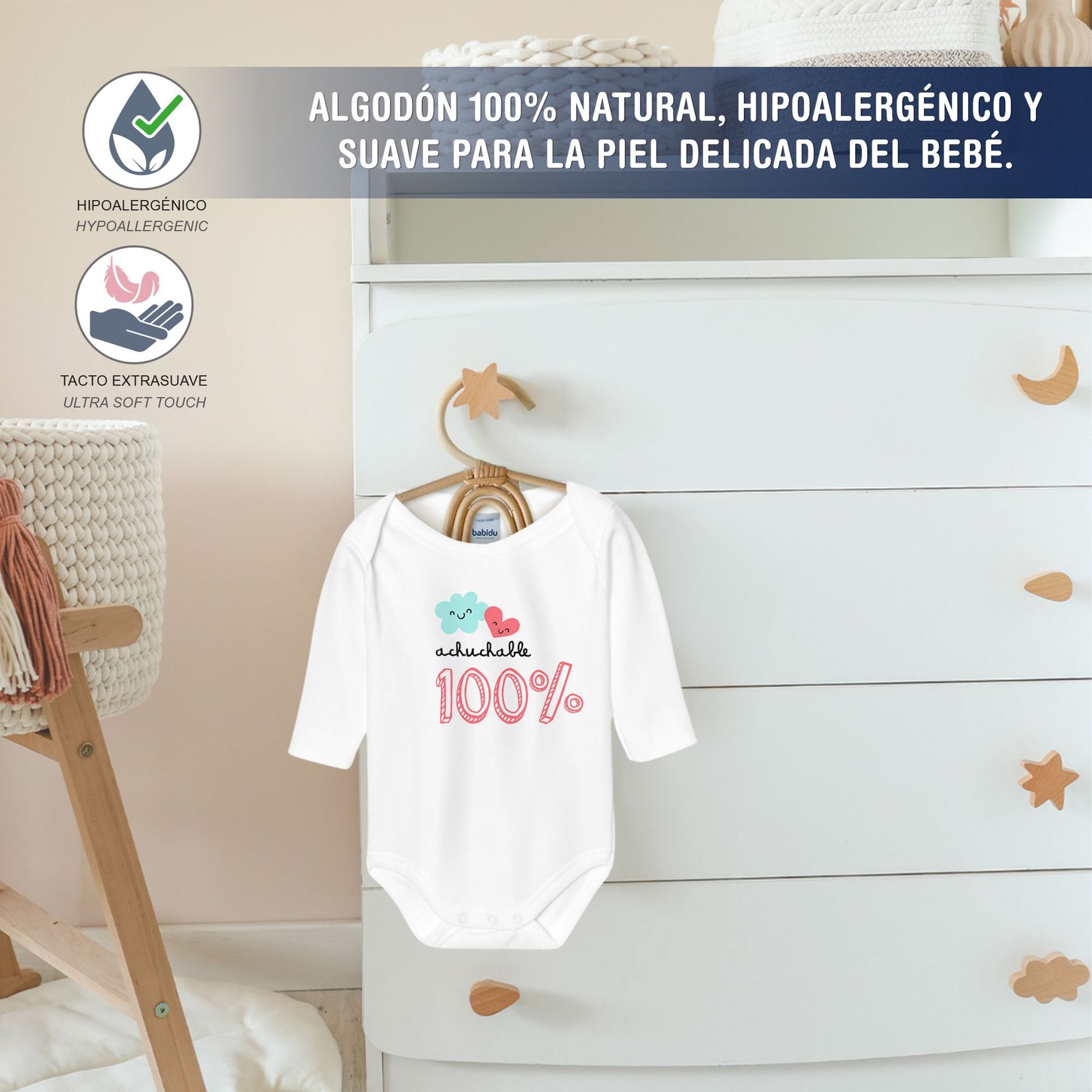Body bebé manga larga frases americano