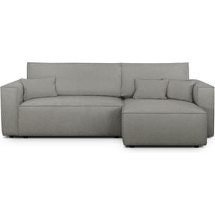 Canapé d'angle convertible 4 places en tissu chenille - LIVIA