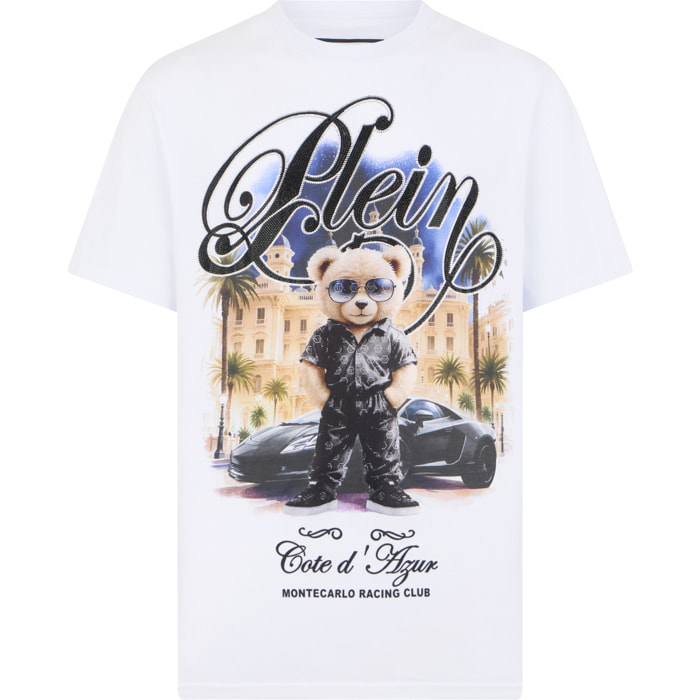 PHILIPP PLEIN Round Neck T-Shirt Teddy Racing