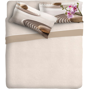 Completo letto fotografico Fine-Art IPERSAN Puro Cotone Giardino Zen