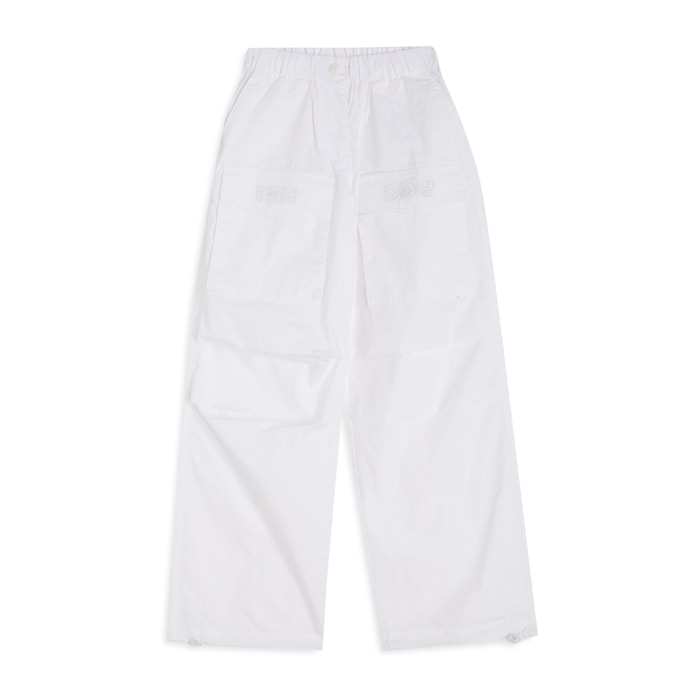 Parachute Pants Bambina in Popeline con Coulisse al Fondo