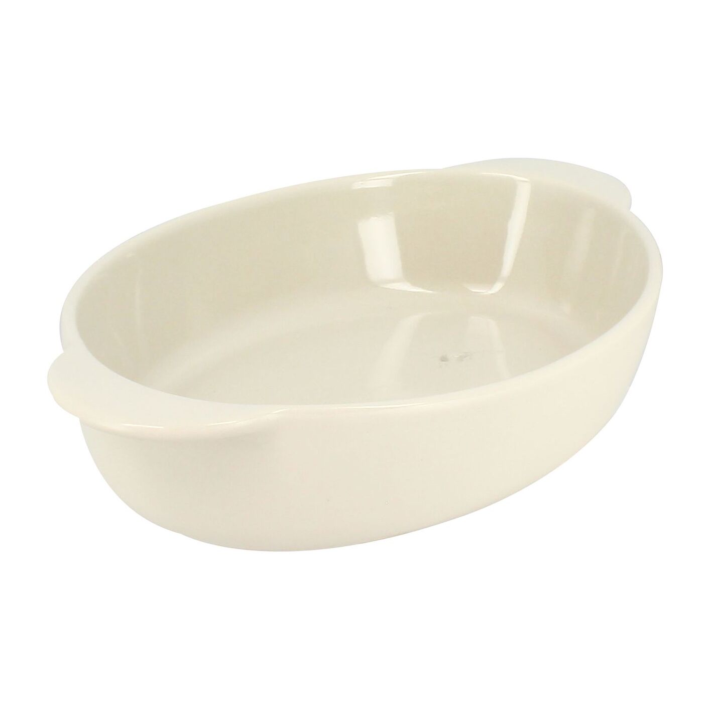 Plat à four ovale en grès beige OCTAVE