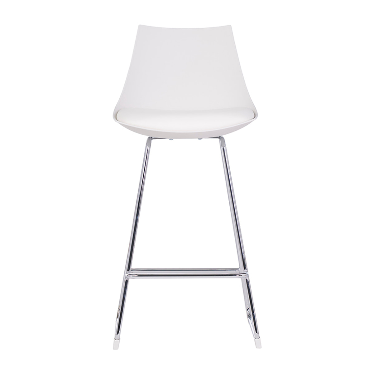 Tabourets de bar design blancs 65 cm (lot de 2) JUNE