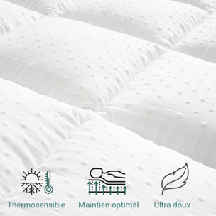 Surmatelas Cosy | 100% microfibre | sangles de maintien | moelleux