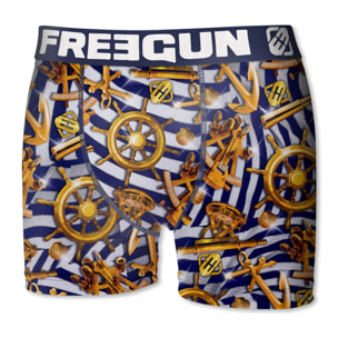 calzoncillo boxer freegun modelo anchor para niño azul