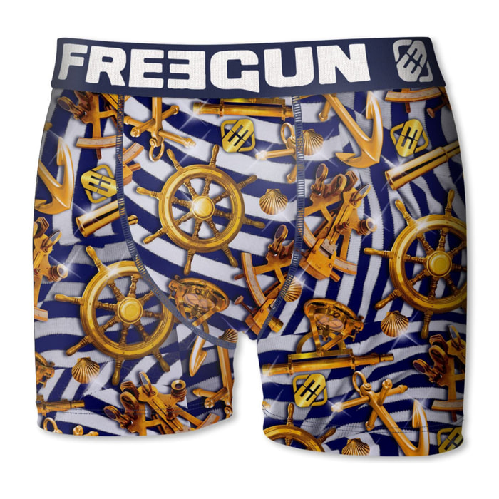 calzoncillo boxer freegun modelo anchor para niño azul